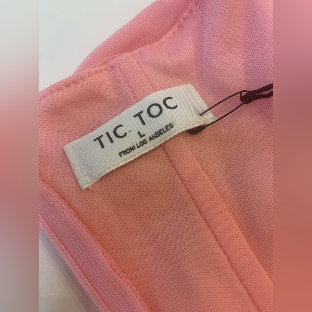 NWT Sweatheart TicToc corset pink dress, large, barbicore (bin C) - Picture 5 of 16